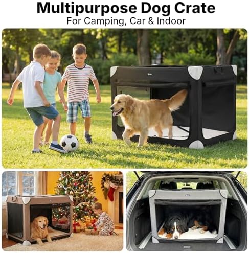Veehoo 42" Collapsible Dog Travel Crates Portable Dog Kennel - Image 6