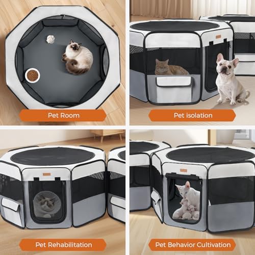 Lekereise 2-in-1 Large Cat Playpen, Dog Playpen Indoor Outdoor - Image 7