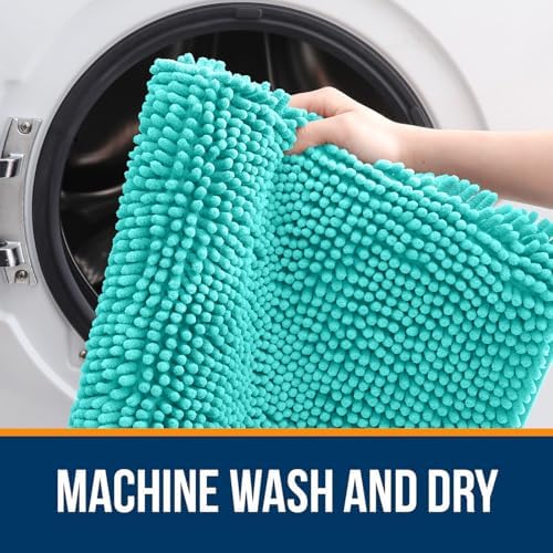 OLANLY Bathroom Rugs 32x20, Extra Soft Absorbent Chenille Bath Rugs - Image 5