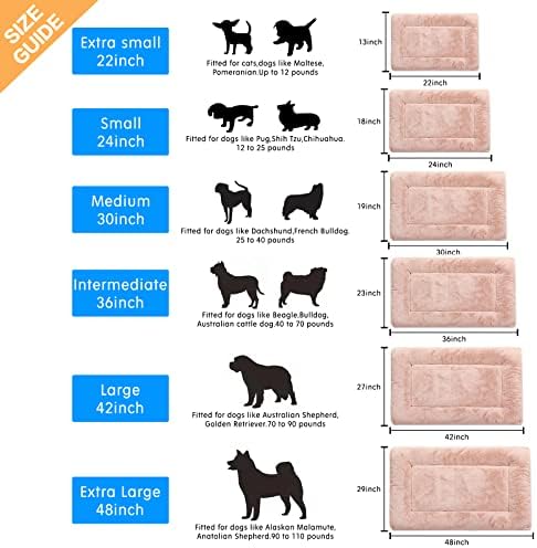 Dog Crate Pad Washable Dog Bed for Crate Small Cozy Mat 22-Inch Pink - Image 2
