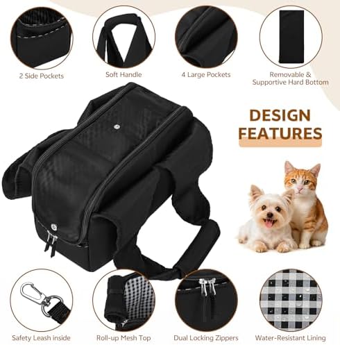 Dog Purse Carrier for Small Dogs and Cats, Soft-Sided Pet Tote Bag - Image 5