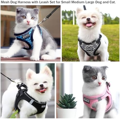 Dog Harness with Leash Set, Step-in Adjustable Puppy Pet Vest, Camo Set XXS - Image 6
