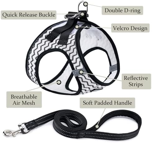 Dog Harness with Leash Set, Step-in Adjustable Puppy Vest - Image 2