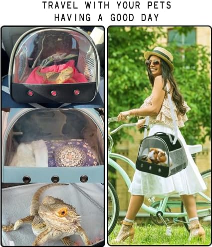 Rabbit Travel Carrier, Lizards Carrier, Small Animal Travel Bag - Image 6