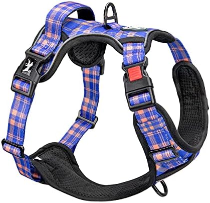 PoyPet Plaid Dog Harness Medium, No Pull Vest - Image 5