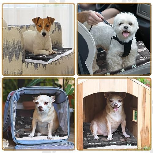 Tuanse 4 Pack Soft Pet Bed Mat Small Dog Crate Fleece - Image 6