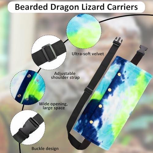 Adjustable Lizard Leather Leash Harness and Bearded Dragon Carriers Sling - Image 3