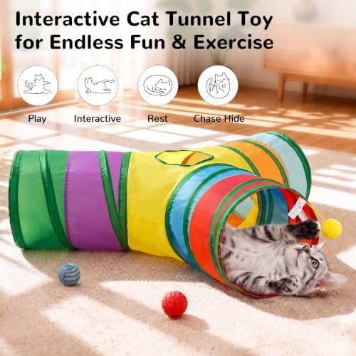 Tempcore Cat Tunnel, 3-Way Collapsible Toy - Image 2