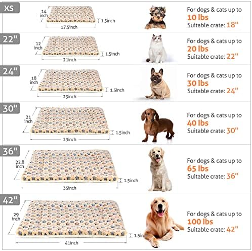 Mora Pets Dog Crate Pad Bed Ultra Soft Pet Mat Star Print Brown 29 x21 Inch - Image 6