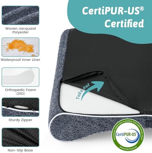 COZY KISS Orthopedic Dog Bed, for Large Dogs up to 90 lbs - Image 5