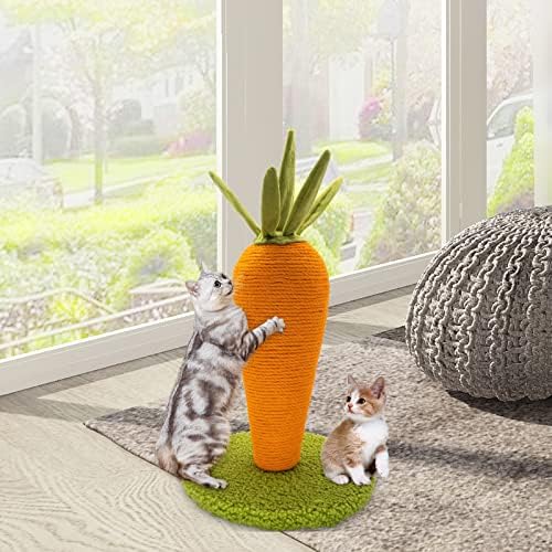 AUSCAT Cat Scratching Post, Cute Carrot Scratching Post, Nature Sisal Cat - Image 6