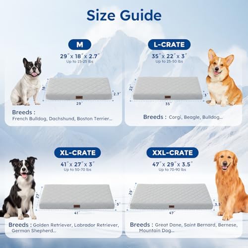 ZOMISIA Orthopedic Cooling Dog Bed, Q-Max>0.5 Cooling Mat XXL - Image 2