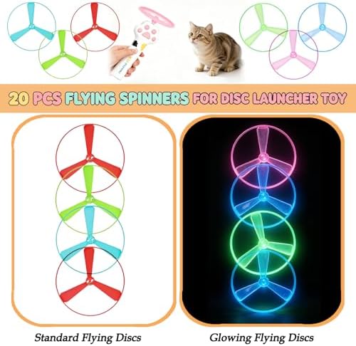 Cat Toy Disc, Interactive Cat Fetch Toy Flying Discs - Image 2