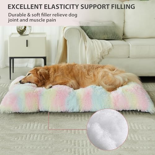 BFPETHOME Dog Beds for Large Dogs, Plush Dog Crate Bed Fluffy Cozy Kennel Pad - Image 2
