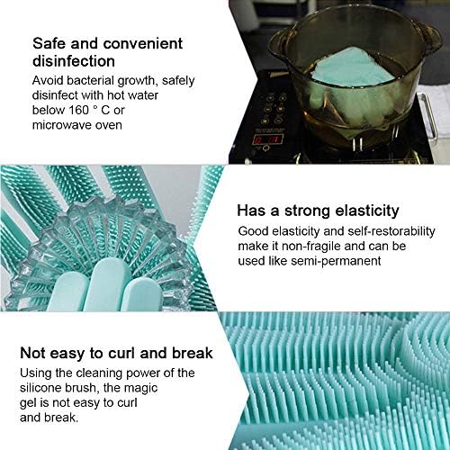 Silicone Dishwashing Gloves, Pet Grooming Rubber Scrubbing - Image 4