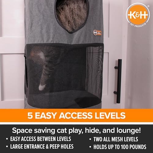 K&H Door Cat Tree, Hangin Condo 5 Level Mounted - Image 3