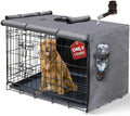 DONORO Dog Crate Cover, Waterproof Pet Kennel Cover 600D Heavy Duty Dog Cage by DONORO