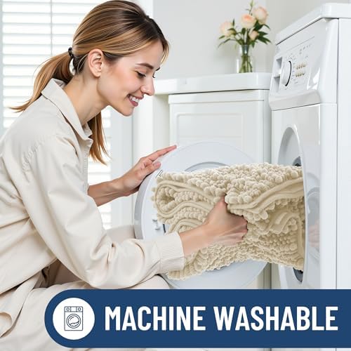 Smiry Bathroom Rugs 34X21, Extra Soft Rubber Backing Chenille Bath Mats - Image 6