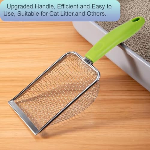 3PCS Cat Litter Scoop, Reptile Stainless Steel Fine Mesh, Litter Cleaner Corner - Image 4