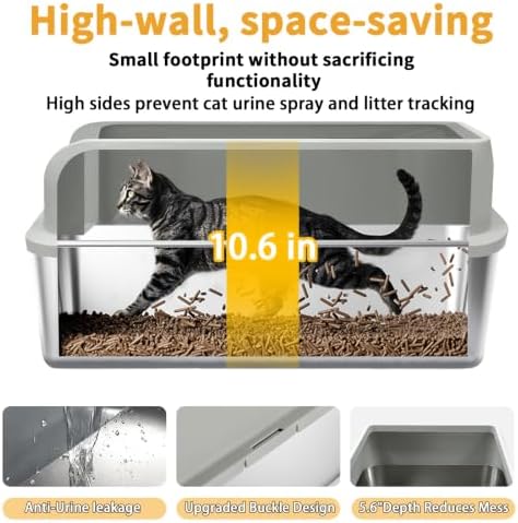 Stainless Steel Cat Litter Box 2 Pack - Image 4