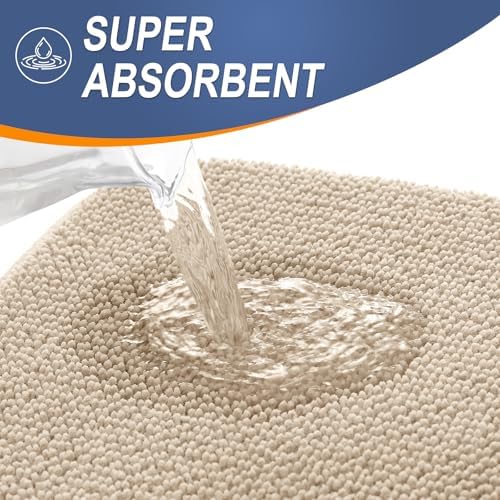 OLANLY Memory Foam Bathroom Runner Rugs 47x17, Absorbent Long Mat - Image 3