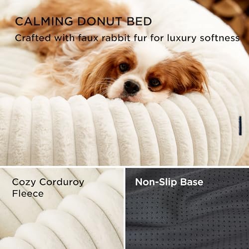 Bedsure ComfyFleece® Donut Dog Beds Large Sized Dog - Image 3