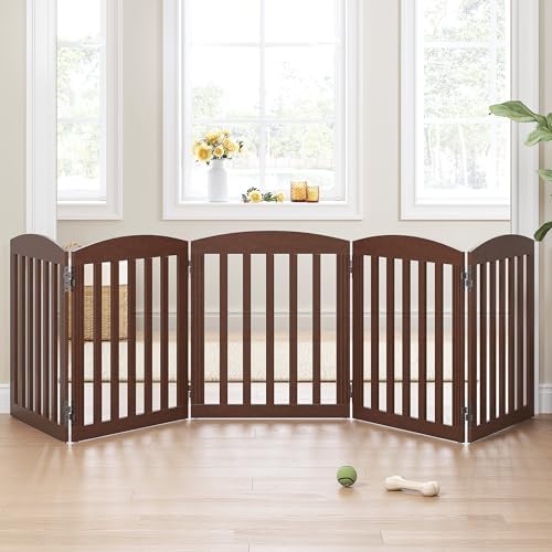 SPIRICH Wooden Freestanding Foldable Dog Gate - Image 2
