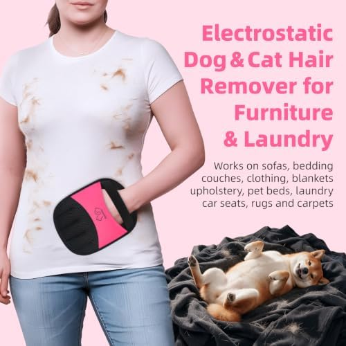 Pet Hair Removal Glove Dogs & Cats, Electrostatic Pet Hair Glove - Image 4