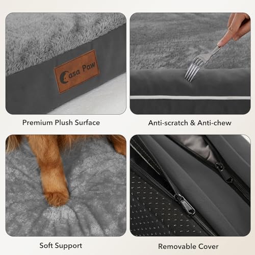 Waterproof Orthopedic Dog Bed for Large Dogs, Dark Grey - Image 6