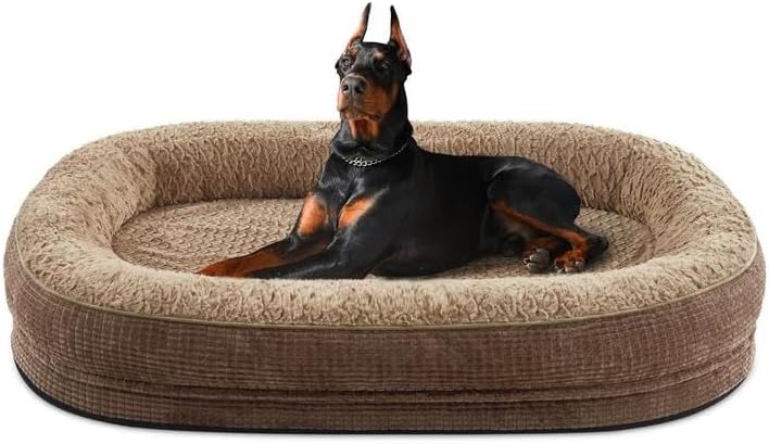 JOEJOY Orthopedic Dog Bed for Extra Large Dogs, XXL Egg-Crate Memory Foam Pet by JOEJOY