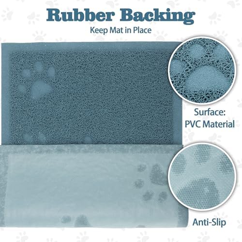 Darkyazi Cat Litter Box Mat for Floor Litter Trapping Mat Non-Slip Backing - Image 3