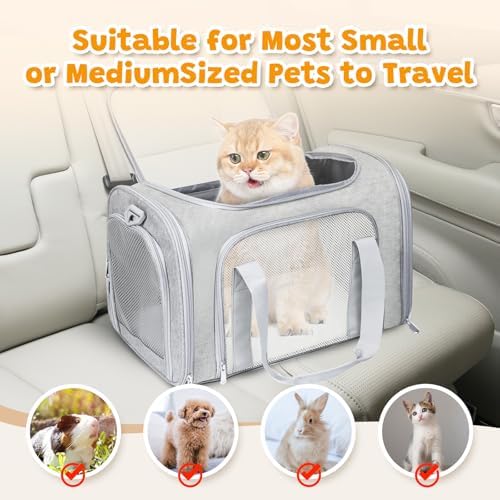 Cat Carrier Soft Up to 16 Lbs, Breathable Pet Travel Bag - Image 4