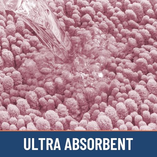 Smiry Bathroom Rugs 34X21, Extra Soft Rubber Backing Chenille Bath Mats - Image 5