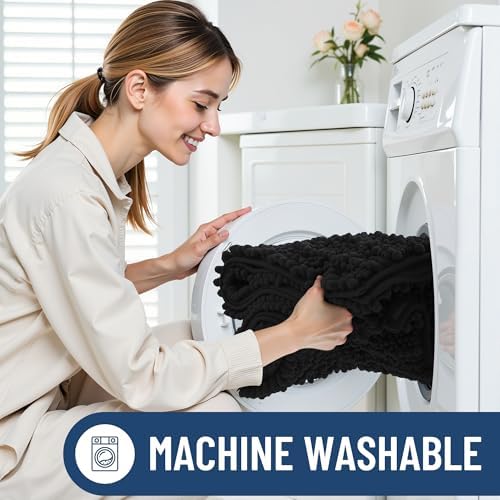 Smiry Bathroom Rugs 47X20, Extra Soft Rubber Backing Chenille Bath Mats - Image 6