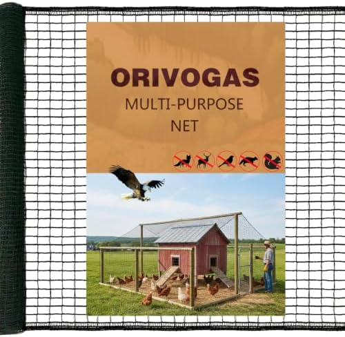 Heavy Duty Bird Netting for Chicken Coop, 19.5 x 19.5 ft 0.8”Mesh HDPE Chicken by Unknown