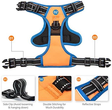 PHOEPET No Pull Dog Harnesses for Small Dogs Reflective Adjustable Front Clip - Image 4