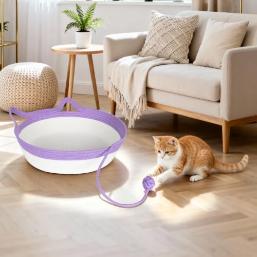 Cotton Rope Cat Bed, Instinct Hand Woven Basket - Image 6