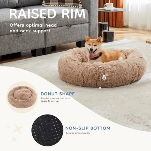 DUMOS 37.4 Inch Large Donut Dog Bed - Image 4