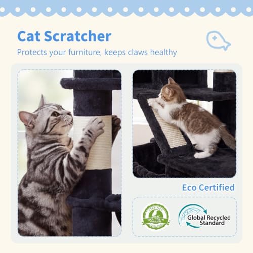 Heybly Cat Tree, 71-Inch-Tall Tower - Image 4