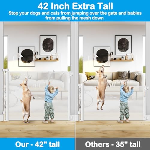 Reinforced 42" Tall X 80" Wide Retractable Baby Gate - Image 3