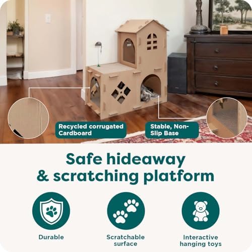 FurHaven Townhouse Multi-Level Cardboard Cat House - Image 5