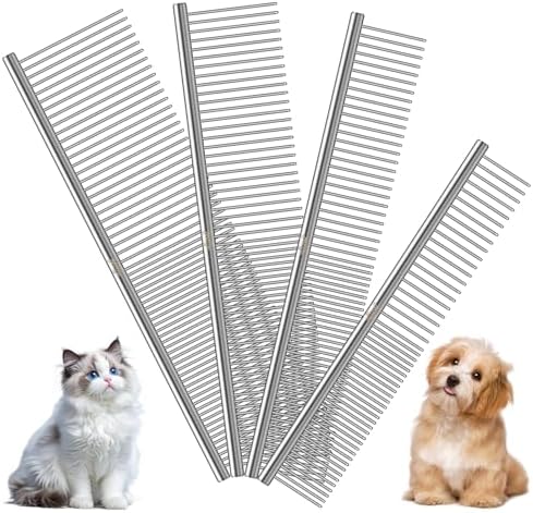 WRW 4 Pack Dog Comb, Metal Comb by Unknown
