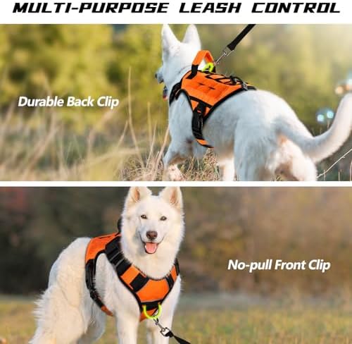 WINGOIN Orange Tactical Dog Harness - Image 5