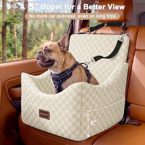 JOEJOY Elevated Dog Car Seat for Small/Medium Dogs up to 35 lbs, Memory Foam - Image 2