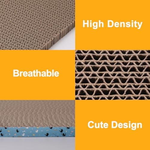4Pack Cat Scratcher Pad, Reversible Scratching Cardboard - Image 3