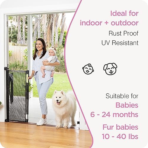 Retractable Baby Gate Perma Child Safety 41" Tall x 71” Wide, - Image 3