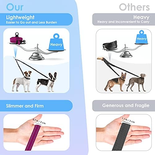 AUTOWT Double Dog Leash, No Tangle 360°Swivel Rotation Reflective Lead - Image 2