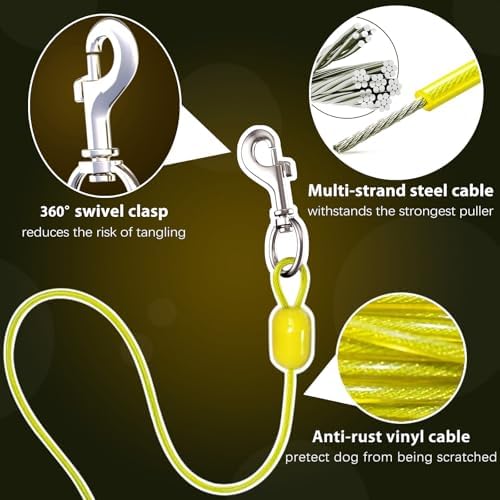 30FT Wall Mount Retractable Dog Tie Out Cable - Image 3