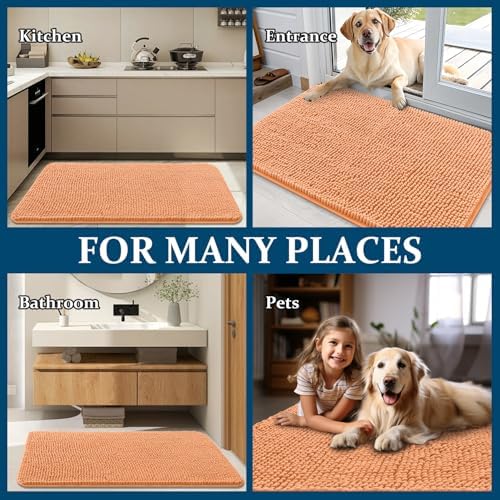 OLANLY Dog Door Mat for Muddy Paws 54x24, Super Absorbent Chenille Mud Mat - Image 7