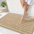Smiry Bathroom Rugs 34X21, Extra Soft Rubber Backing Chenille Bath Mats by Smiry